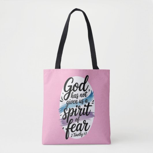 God heeft ons geen angst gegeven tote bag (Voorkant)