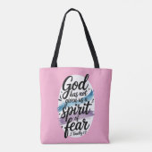 God heeft ons geen angst gegeven tote bag (Achterkant)