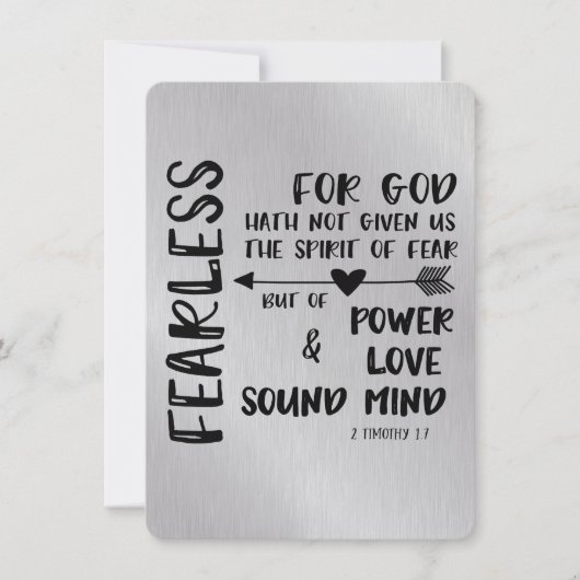 God heeft ons geen Geest van Angst geschrift gegev (Voorkant)