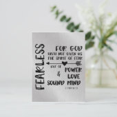 God heeft ons geen Geest van Angst geschrift gegev Briefkaart (Staand voorkant)