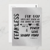 God heeft ons geen Geest van Angst geschrift gegev Briefkaart (Voorkant / Achterkant)