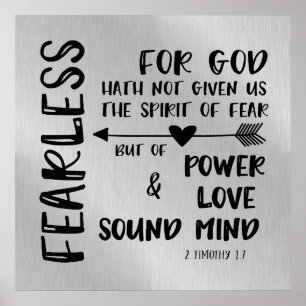 God heeft ons geen geest van Angst Schrift gegeven Poster