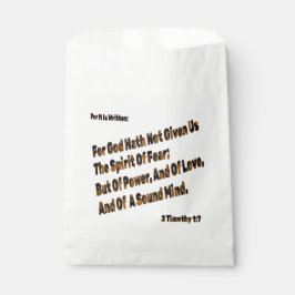 God heeft ons niet de geest van angst gegeven bedankzakje