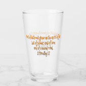 God heeft ons niet de geest van angst gegeven glas (Achterkant)