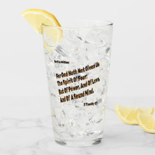 God heeft ons niet de geest van angst gegeven glas