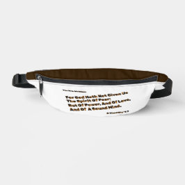 God heeft ons niet de geest van angst gegeven heuptasje