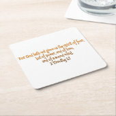 God heeft ons niet de geest van angst gegeven kartonnen onderzetters (Schuin)