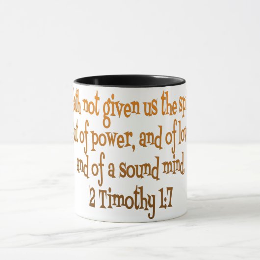 God heeft ons niet de geest van angst gegeven mok (Midden)