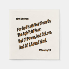 God heeft ons niet de geest van angst gegeven servet