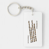 God heeft ons niet de geest van angst gegeven sleutelhanger (Voorkant)