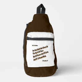 God heeft ons niet de geest van angst gegeven sling bag