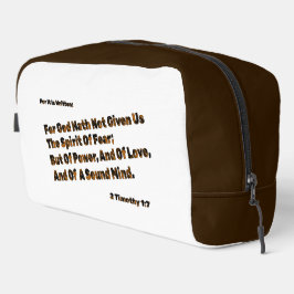 God heeft ons niet de geest van angst gegeven toilettasje