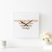 God heeft ons niet de geest van angst gegeven vierkante klok (Huis)