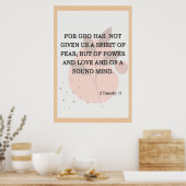 God heeft ons niet het poster van angst gegeven (Keuken)