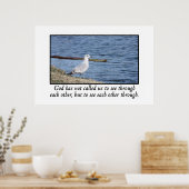 God heeft ons opgeroepen elkaar door te zien poster (Keuken)