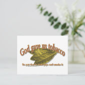 God heeft ons Tobacco Briefkaart (Staand voorkant)