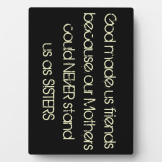 God heeft ons vrienden gemaakt omdat... vriendscha fotoplaat