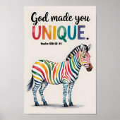 God heeft u een unieke Christelijke wandkunst voor Poster (Voorkant)