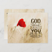 God heeft u niet Creëer om te mengen in Christelij Briefkaart (Voorkant / Achterkant)