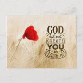 God heeft u niet Creëer om te mengen in Christelij Briefkaart (Voorkant)