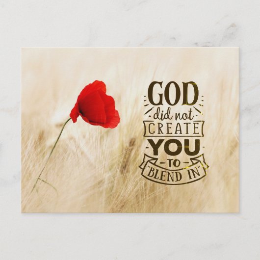 God heeft u niet Creëer om te mengen in Christelij Briefkaart (Voorkant)