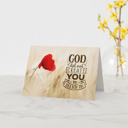 God heeft u niet Creëer om te mengen in Christelij Kaart (Gele Bloem)