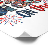 God heeft zijn genade afgeworpen op 4 juli Groovy Poster (Hoek)