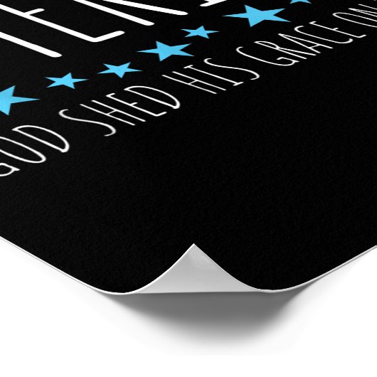 God heeft Zijn genade over u vergoten Poster (Hoek)