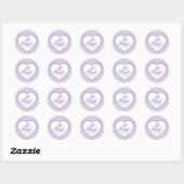 God Heelt de Gebrokenharten Lichtpaarse Troost Ronde Sticker (Vel)