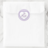 God Heelt de Gebrokenharten Lichtpaarse Troost Ronde Sticker (Tas)
