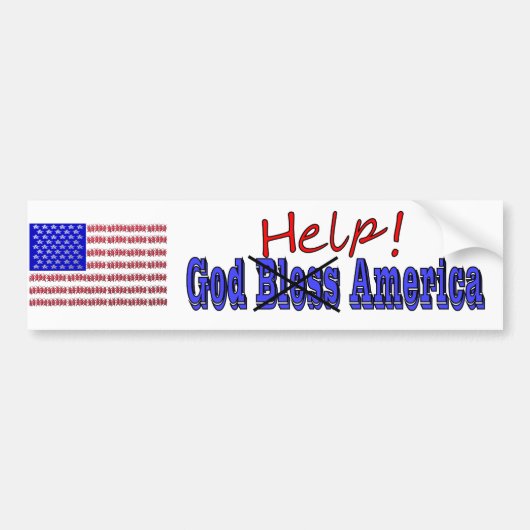 God Help Amerika Bumpersticker (Voorkant)