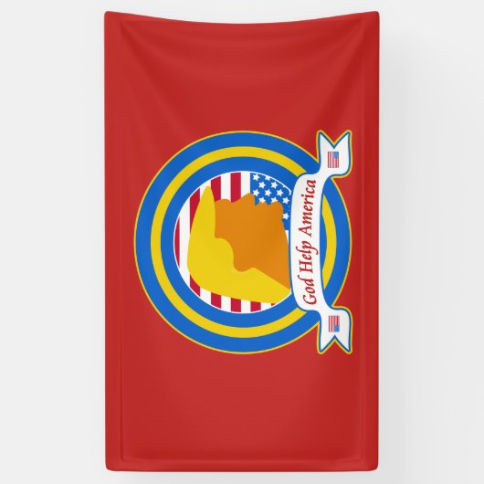 God Help Amerika weerstand te bieden tegen Trump F Spandoek (Verticaal)