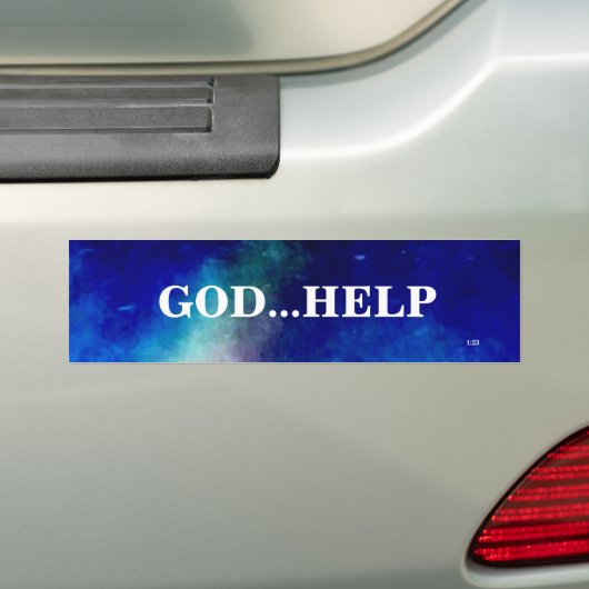 GOD HELP-BUMPERSTICKER BUMPERSTICKER (Op auto)