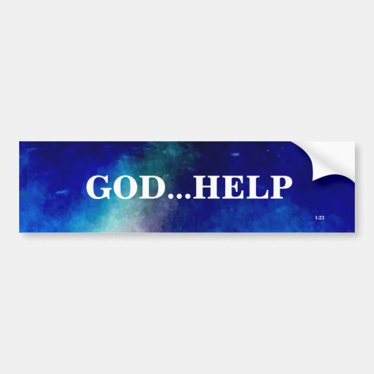 GOD HELP-BUMPERSTICKER BUMPERSTICKER (Voorkant)
