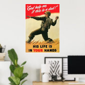 God help me als dit een idioot is. — Grens Poster (Thuiskantoor)