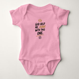 God Help Me, Zero! Baby Jersey Bodypakje Romper