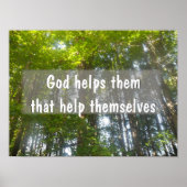 God helpt hen die Inspirerend poster helpen (Voorkant)