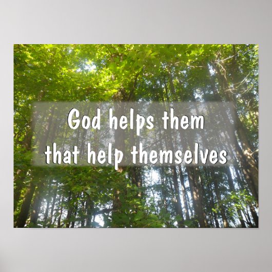 God helpt hen die Inspirerend poster helpen (Voorkant)