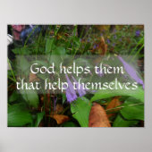 God helpt hen die zichzelf wijsheid poster helpen (Voorkant)