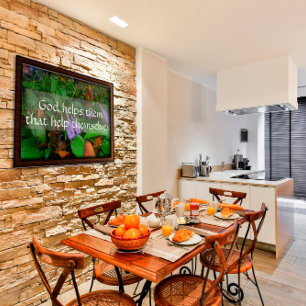 God helpt hen die zichzelf wijsheid poster helpen