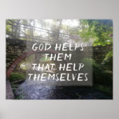 God helpt hen om het poster van de brugfoto te pro (Voorkant)