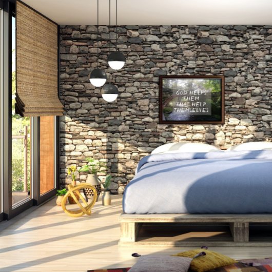 God helpt hen om het poster van de brugfoto te pro