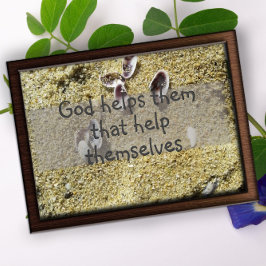 God helpt hen wijsheid gezegde poster