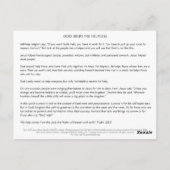 God Helpt (SJNS) Briefkaart (Achterkant)