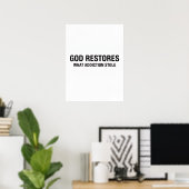 God herstelt wat verslaving stal Herstel Poster (Thuiskantoor)