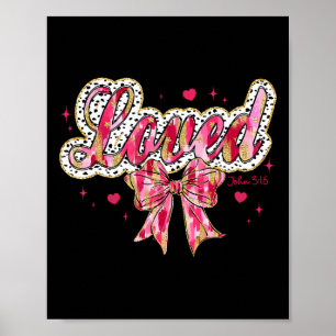 God Hield De Wereld Hart Boog Kerstmis Valentijn Poster