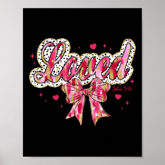God Hield De Wereld Hart Boog Kerstmis Valentijn Poster (Voorkant)