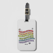 God hield van de wereld bagagelabel (Voorkant (verticaal))