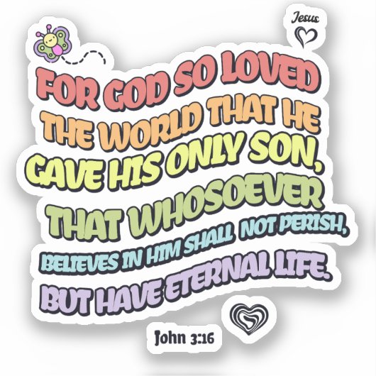 God hield van de wereld sticker (Voorkant)