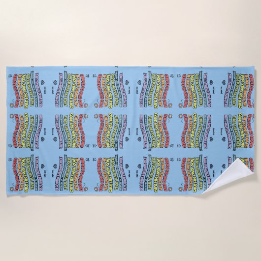 God hield van de wereld strandlaken (Voorkant)